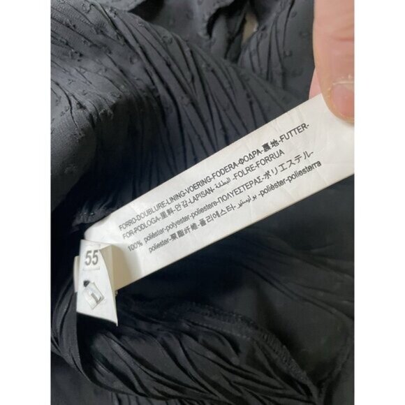 Zara Black Ruffle Peplum Blouse Women’s Small Romantic Long Sleeve - Picture 6 of 9